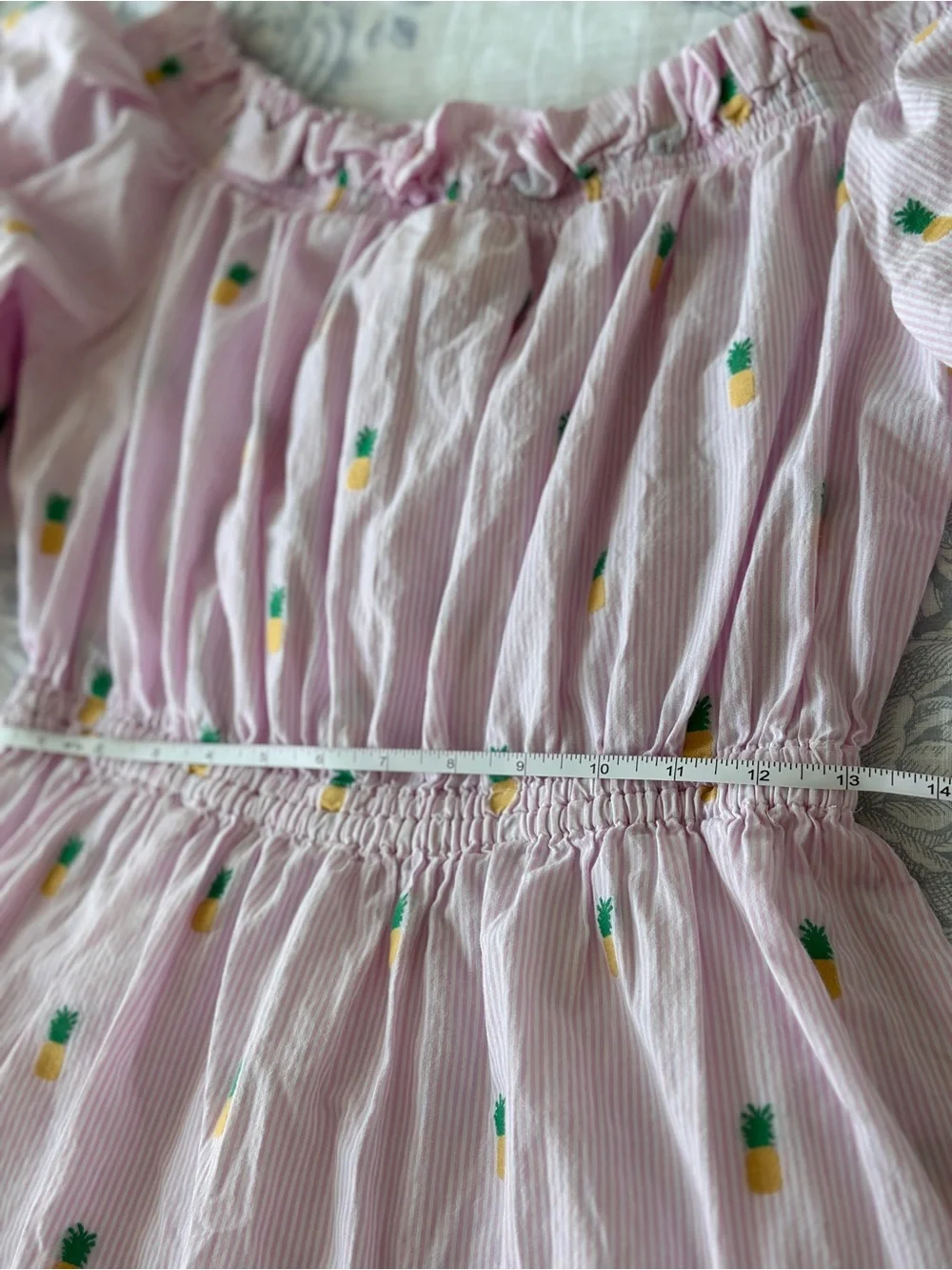 Kate Spade Pink Pineapple Off-Shoulder Dress